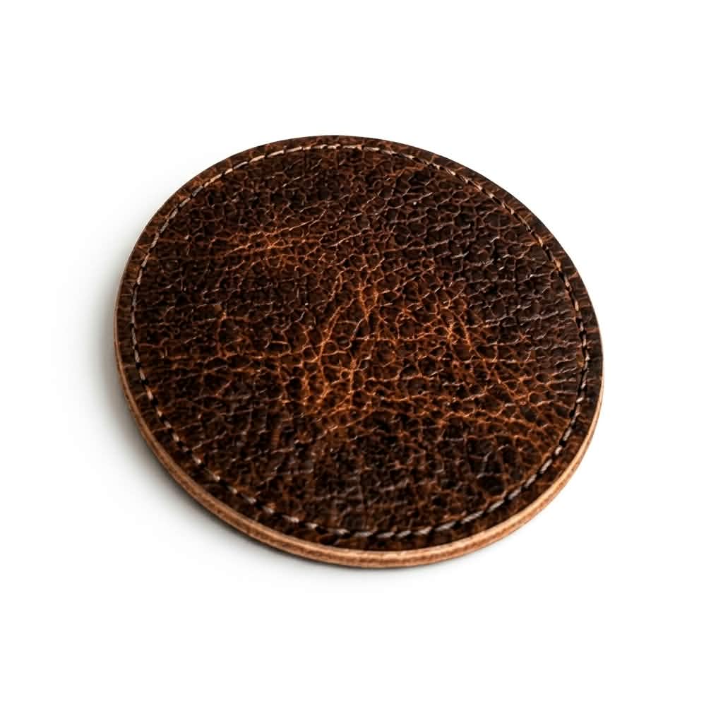 Posavasos de Piel | Cuero Genuino Artesanal - Imagen 2