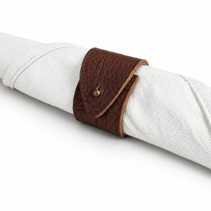 Servilletero de Piel con Broche | Cuero Genuino