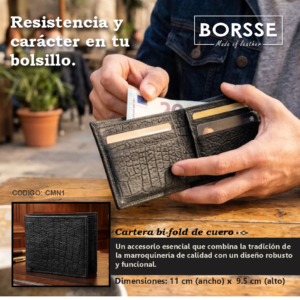 Billetera Bi-Fold en Piel