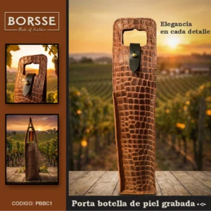 Porta Botella en Piel